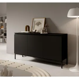 Selsey Sideboard Schwarz, Schwarze Beine Bemmi