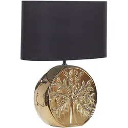 Tischlampe gold 48 cm Trommelform KHERLEN