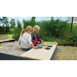 EXIT TOYS Holzsandkasten Aksent mit Küche grau