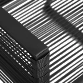 vidaXL PVC-Rattan Garten-Essgruppe 7-tlg. schwarz 3156549