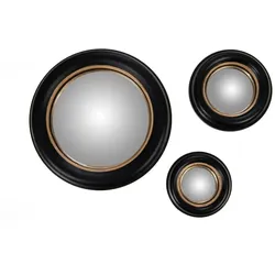Astrid Convex Mirror 32.5 cm - Schwarz Rund Holz Amadeus 32.5x32.5 cm