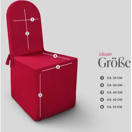 BestLivings Stuhlhusse Rot 45 x 96 cm