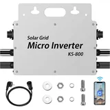 Balkonkraftwerk 800 Watt - Wechselrichter 800W IP65 Wasserdicht - Wechselrichter Balkonkraftwerk 800W Mit WLAN APP für Balkonkraftwerk