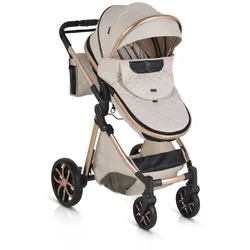 Moni Kinderwagen Alma Sportsitz Tragetasche umbaubar Wickeltasche Sitz umkehrbar beige