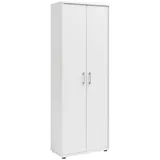 Proregal Aktenschrank, Weiß, Holz, 65x182x34 cm, Arbeitszimmer, Aktenschränke