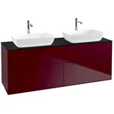 Villeroy & Boch Finion Waschtischunterschrank F84200HB 160x60,3cm, Abdeckplatte black matt, Peony Matt