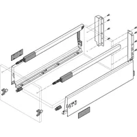 Blum TANDEMBOX antaro D-Reling(K), 1 Paar, 65kg, NL 500,