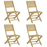 vidaXL Gartenstühle 4 Stk. Klappbar 48,5x61,5x87 cm Massivholz Akazie