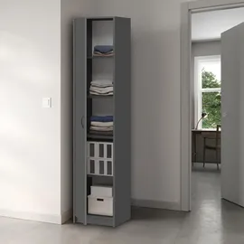 home collective Mehrzweckschrank Anthrazit, Holz 35x180x40 cm, Waschküche, Mehrzweckschränke