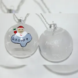 Buri LED Lichterkette aus Glas-Weihnachtskugeln Weihnachtsbeleuchtung Weihnachtsdeko