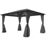 vidaXL Pavillon 4 x 3 m inkl. Seitenteile anthrazit