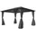 vidaXL Pavillon 4 x 3 m inkl. Seitenteile anthrazit