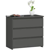Akord Nachtschrank CL-3 60 x 35 x 57 cm Graphitgrau