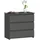 Akord Nachtschrank CL-3 60 x 35 x 57 cm Graphitgrau