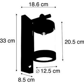 Trio Außenwandleuchte Aluminium 33,0 cm inkl. Bewegungsmelder rostfarbig
