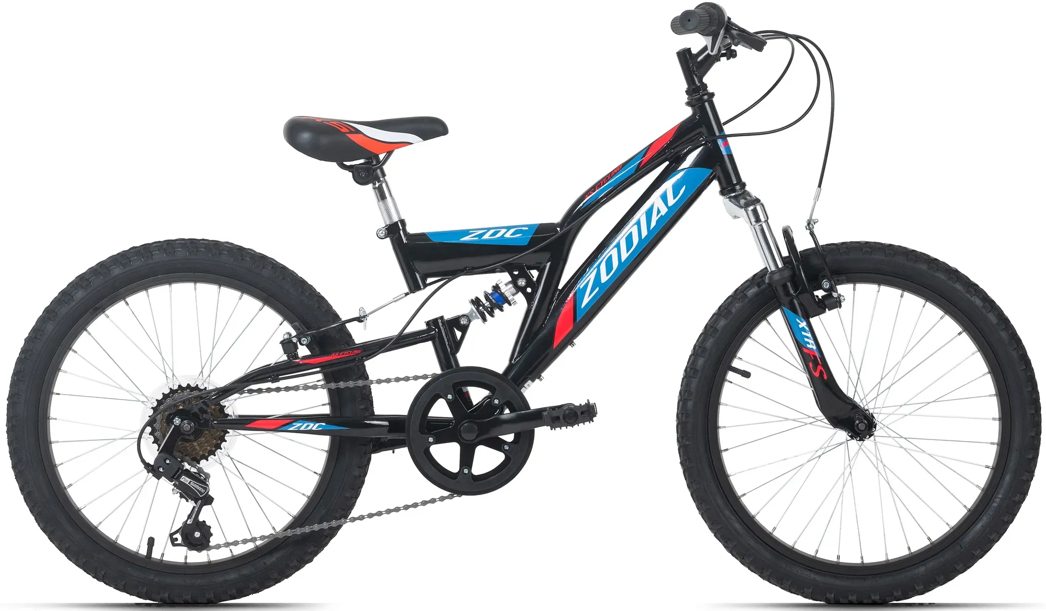 KS Cycling Jugendfahrrad »Zodiac«, 6 Gang, Shimano, Tourney Schaltwerk, Kettenschaltung KS Cycling schwarz + schwarz 31 cm