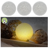 CEPEWA 3x LED Deko Soft Kugel Leuchtball Ø8 Stimmungslicht warmweiß Lampe Set Batterie