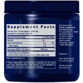 Life Extension D-Ribose Pulver 150 g