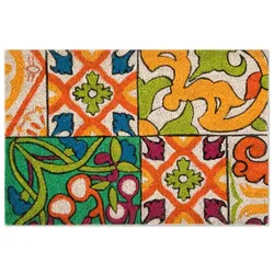 Excelsa Fußmatte Lisbona Kokosnuss 60x1,5x40 cm Bunt