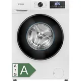 Bomann® Waschmaschine 7kg | inkl. Aqua-Stop | max. 1400 U/min | bis 90°C | langlebiger Invertermotor | 15 Programme | Endzeitvorwahl | WA 7500 weiß - Weiß