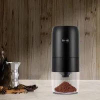 Elektrische Kaffeemühle - Tragbare Mühle - Keramik-Kegelmahlwerk - Einstellbarer Mahlgrad - USB wiederaufladbar 25 W 3,7 V - Schwarz