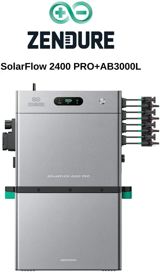 Zendure SolarFlow 2400 Pro Stromspeicher 2.4kWh - 1x AB3000L