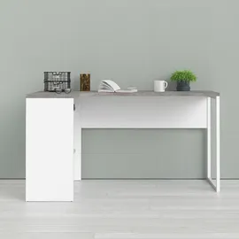 VCM ebuy24 Schreibtisch weiß / Beton Dekor.