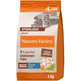 nature’s variety Nature's Variety Healthy Grains – Trockenfutter für sterilisierte Katzen – Weißfisch – 3 kg