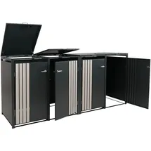Proregal Mülltonnenverkleidung 250 x 122 x 84 cm schwarz