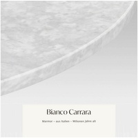 MAGNA Atelier Esstisch BERGEN OVAL mit Marmor Tischplatte, ovaler Marmor Esstisch, Metallgestell, 200x100x75cm weiß