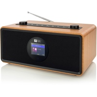 Ocean Digital WR-860 FM WLAN Internetradio mit Stereolautsprechern, Wecker, Schlaftimer, Line-Ausgang, Aux-in, Stressabbau, Entspannungs- und Schlafhilfe, 6,1 cm Farbe