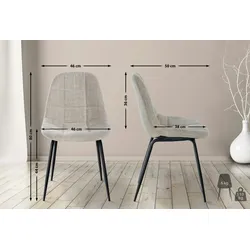CLP Stuhl Tom creme/Stoff