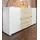 Priess Sideboard 123 x 71 x 38 cm Weiß / Eiche