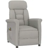 vidaXL Massagesessel Hellgrau Mikrofaser