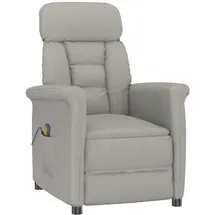 vidaXL Massagesessel Hellgrau Mikrofaser