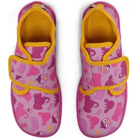 Affenzahn Hausschuh Baumwolle Movy Vogel für Kinder, rosa 23 EU