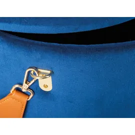 Interlink Sitzhocker Samt 35 x 45 x 35 cm Blau
