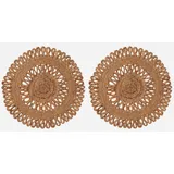 OTTO home Platzset Aimka, (Set, 2-St., 2 Stück), Handgefertigt, 35x35, rund, aus natürlicher Jute, Bestseller