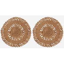 OTTO home Platzset Aimka, (Set, 2-St., 2 Stück), Handgefertigt, 35x35, rund, aus natürlicher Jute, Bestseller