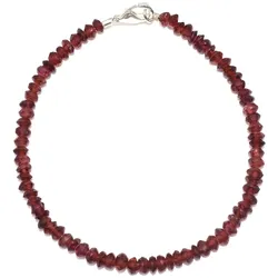 Armband FIRETTI "Schmuck Geschenk Silber 925 Armschmuck Armband Edelstein Granat" Gr. 19, bunt (silberfarben, rot, rot), Armbänder, Damen, 19, Silber 925 (Sterlingsilber), Made in Germany - mit Granat