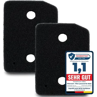Filterwelt 2er Set Filter passend für Miele T1 9164761 Trockner Wärmepumpentrockner Fein-Grob | 207 x 157 x 30mm | Schwammfilter Filtermatte Kondenstrockner Fusselfilter Schaumstoff Schaumfilter Sponge