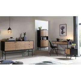 SalesFever Nachtschrank Torsby 50 x 40 x 50 cm Schwarz