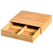 KESPER Vorratsbox Bambus, 31 x 8 cm – Bambusmaterial, lebensmittelecht, rechteckige Form