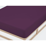 Castell Spannbettlaken Jersey 140 x 200 - 160 x 200 cm dunkel violett
