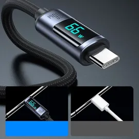 Joyroom Prism Series A16 USB-C - USB-A Cable 66W 1.2m Schwarz