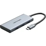 Vention USB-C auf HDMI - 3x USB 3.0, SD, TF Hub 0.15m Grau