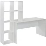 KADIMA DESIGN Schreibtisch mit Regal, Puristisches Design, Melaminharzbeschichtung. 170x59x144 cm