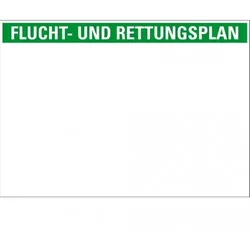 Dreifke® Planträger für Flucht- und Rettungspläne, mit Überschrift, Kunststoff, 594x420mm