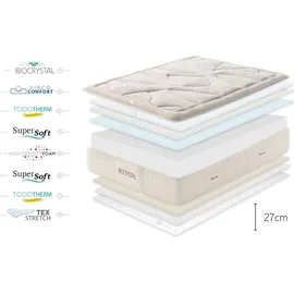 Moonia Biocrystal Gold 27 Memory-Schaum Matratze - 135X200 cm - Moonia