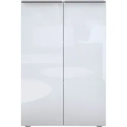 Aktenschrank BORCHARDT MÖBEL "Tom", weiß (weiß hochglanz), B:76cm H:116cm T:35cm, Spanplatte, Schränke, Breite 76 cm, Mehrzweckschrank